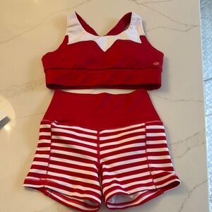 Red and White Holiday Athletic Set